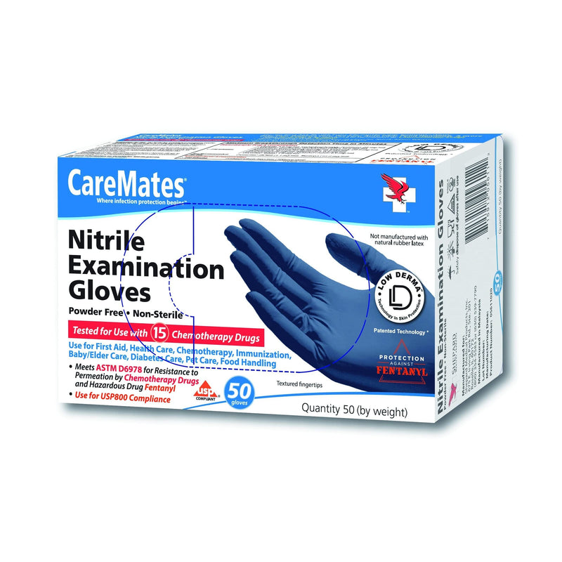 CareMates CareMates Powder Free Nitrile Examination Gloves Medium Gloves & Mittens White Smoke