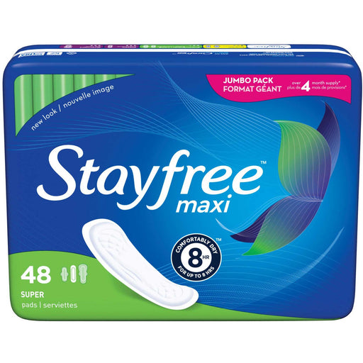 Stayfree Stayfree Maxi Overnight Pads With Wings For Women, Reliable Protection And Absorbency Of Feminine Periods Personal Care