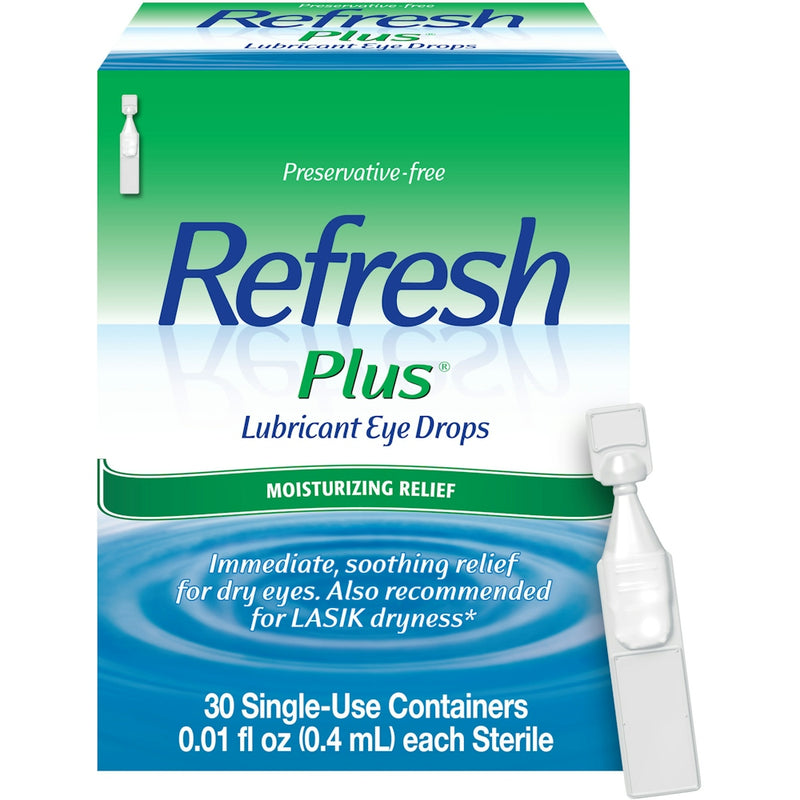 Refresh Refresh Plus Moisturizing Relief Lubricant Eye Drops 30 Containers Personal Care