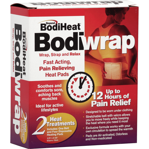 Beyond BodiHeat Beyond BodiHeat Heat Pads, Fast Acting, Pain Relieving, Bodiwrap Personal Care White Smoke