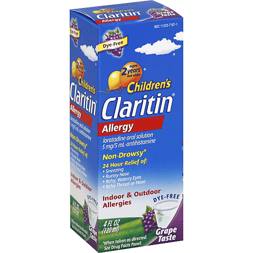 Claritin Claritin Children's Allergy, 5 Mg, Oral Solution, Grape Taste Health & Beauty