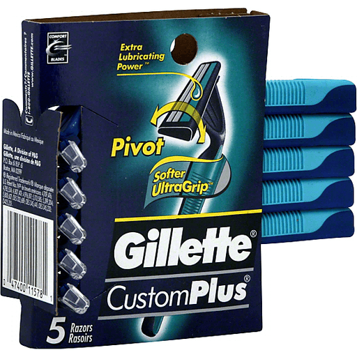 Gillette Gillette Sensor2 Plus Disposable Razors 5 Ct Carded Pack Shaving & Grooming White Smoke