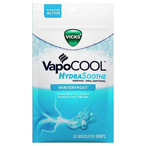 Vicks Vicks Vapo Cool Oral Anesthetic, Hydra Soothe, Menthol, Winterfrost, Medicated Drops Health & Beauty