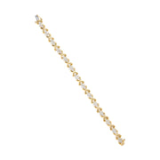 Bids.com 10k Yellow Gold Plated .925 Sterling Silver 2.00 Cttw Round-Cut Diamond Link 7" Bracelet (H-I Color, I2-I3 Clarity) Bracelets