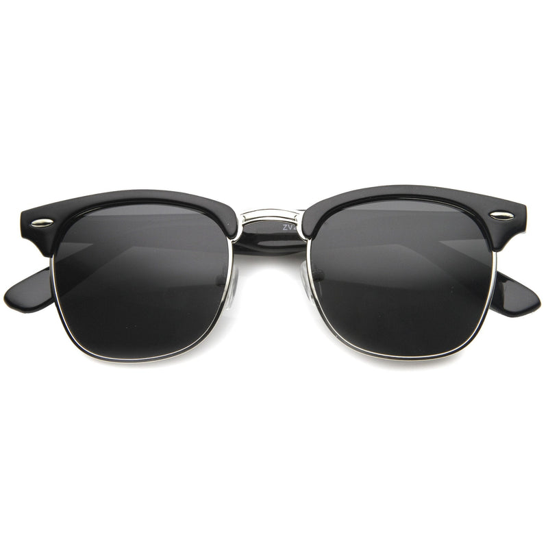zeroUV Vintage Half Frame Polarized Horned Rim Sunglasses 2936 Sunglasses
