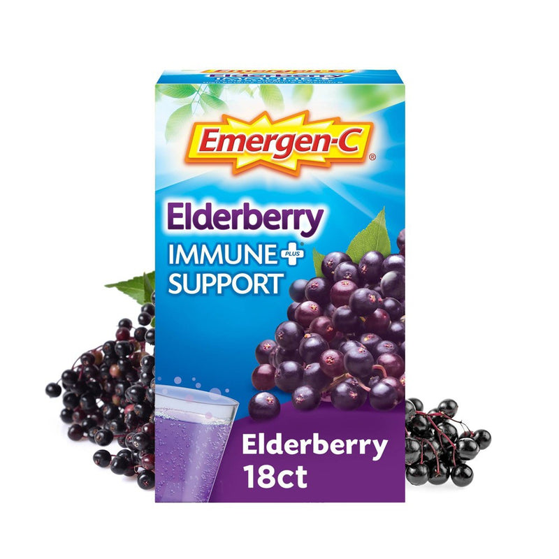 Emergen-C Emergen-C Immune+ Dietary Supplement Powder Drink Mix With Vitamin - Elderberry - 18ct Vitamins & Supplements