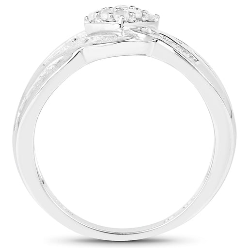 Bids.com 0.62 Carat Genuine White Diamond .925 Sterling Silver Ring Rings