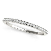 Bids.com 14k White Gold Diamond Pave Set Wedding Band (1/8 cttw) Rings