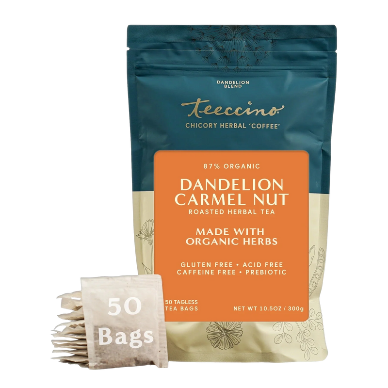 Teeccino Dandelion Caramel Nut Roasted Herbal Tea Herbal Tea