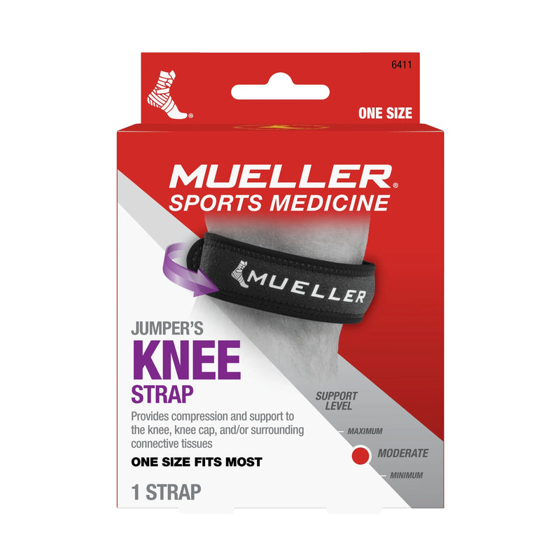 muller Mueller Jumper's Knee Strap, Unisex, One Size Fits Most, Black Health Care