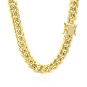 Bids.com 9.25mm 14k Yellow Gold Classic Miami Cuban Solid Chain Necklaces