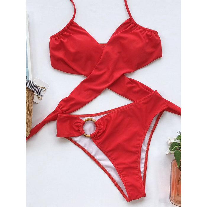 Halter Neck Two-Piece Bikini Set