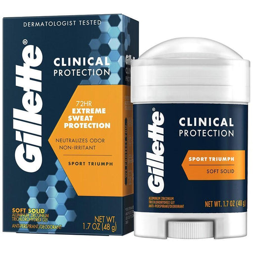 Gillette Gillette Clinical Protection Anti Perspirant/Deodorant, Sport Triumph, Soft Solid Deodorant