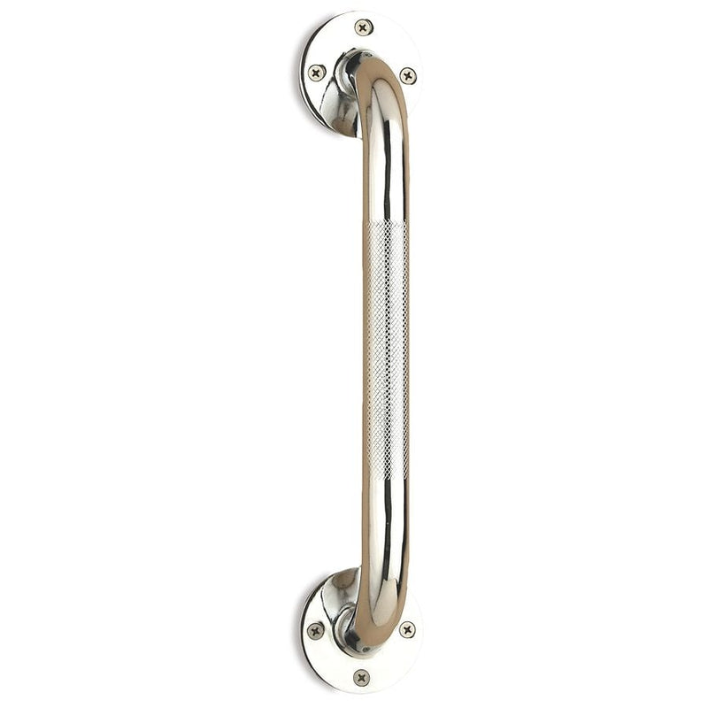 Nova Nova Wall Grab Bar Chrome With Knurled Handle 12 Inch Safety Grab Bars