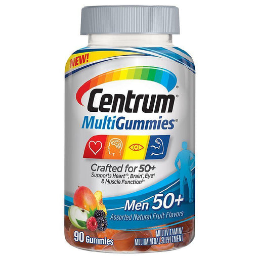 Centrum Centrum MultiGummies 50+ Multivitamin - Multimineral Supplement, Assorted Natural Fruit Flavors 90 Count Vitamins & Supplements