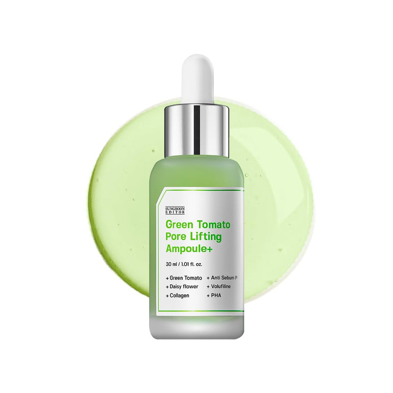 AsiaBeautyMall Sungboon Editor Green Tomato Pore Lifting Ampoule+ Serum White Smoke
