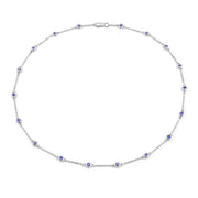 Bids.com 1.80 Carat Genuine Tanzanite .925 Sterling Silver Necklace Necklaces