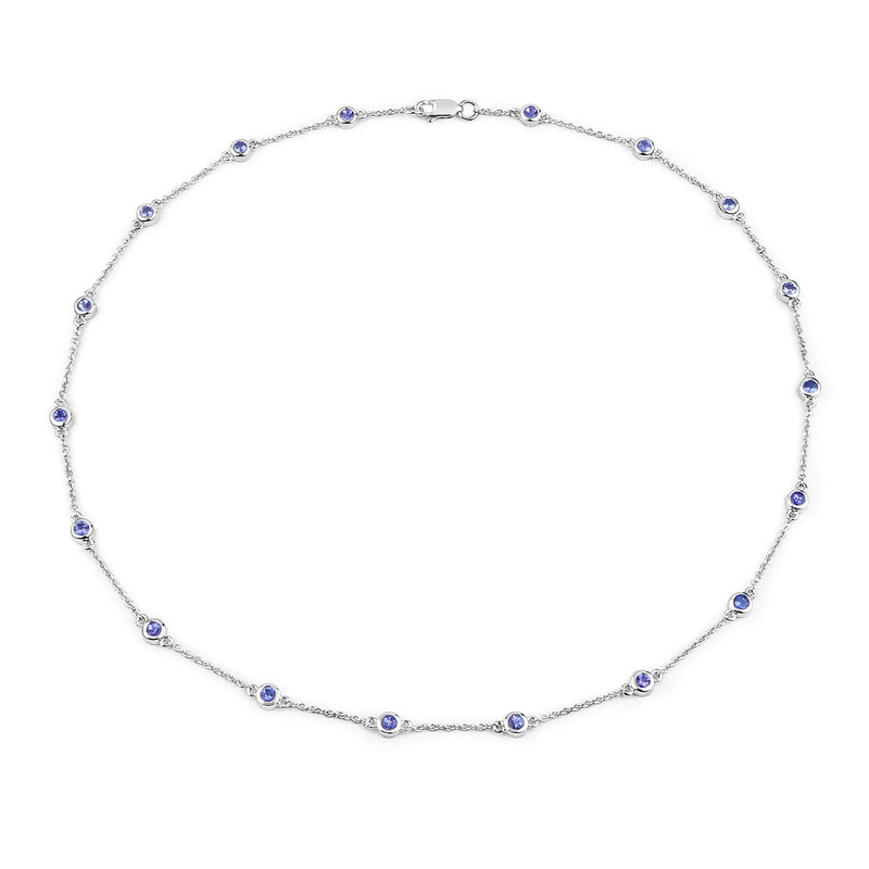 Bids.com 1.80 Carat Genuine Tanzanite .925 Sterling Silver Necklace Necklaces