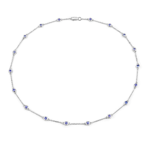 Bids.com 1.80 Carat Genuine Tanzanite .925 Sterling Silver Necklace Necklaces