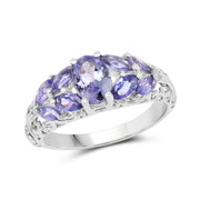 Bids.com 1.63 Carat Genuine Tanzanite .925 Sterling Silver Ring Rings