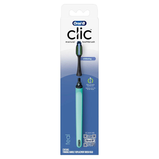 Oral-B Oral-B Clic Toothbrush Handle With Replaceable Brush Head Toothbrushes Steel Blue