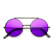 zeroUV Steampunk Vintage Circle Round Flip Up Vintage Sunglasses 8793 Sunglasses