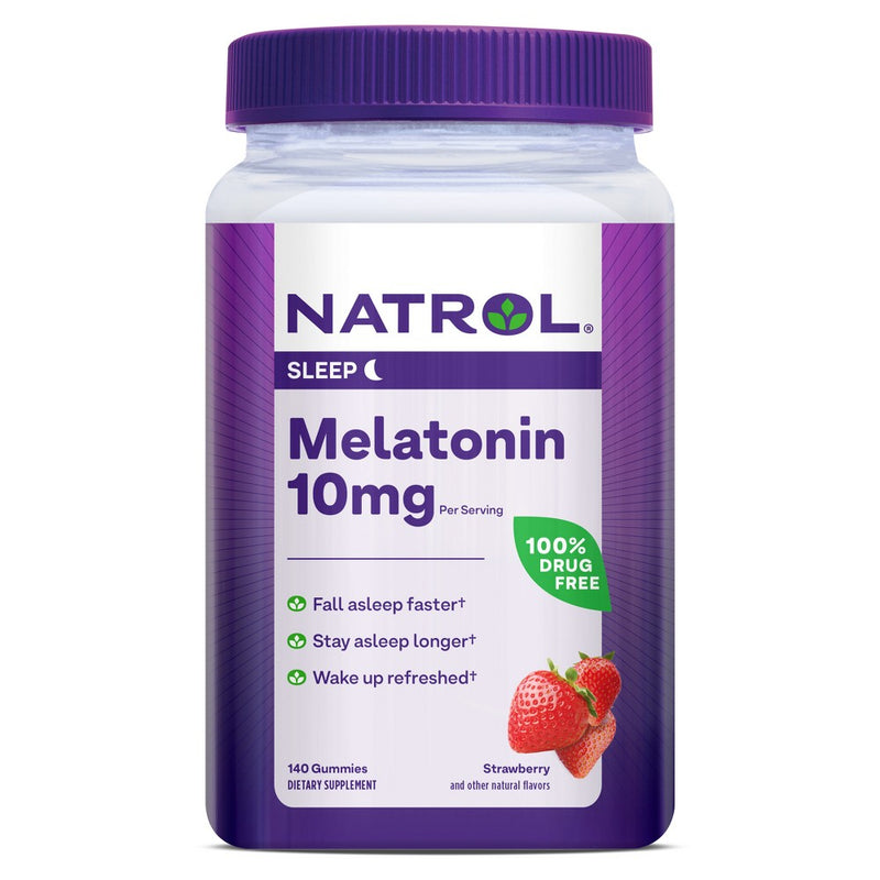 Natrol Natrol® Melatonin Gummies – 10 mg (Strawberry Flavor) Vitamins & Supplements