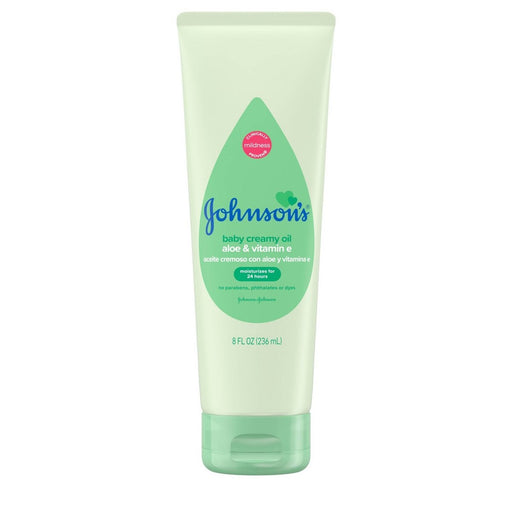 Johnson's Baby Johnson's Baby Creamy Body Oil - 8 Fl Oz Lotion & Moisturizer White Smoke