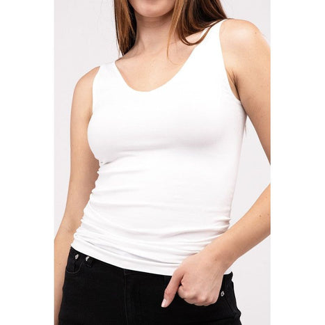 Front & Back 2-Way V-Neck Seamless Tank