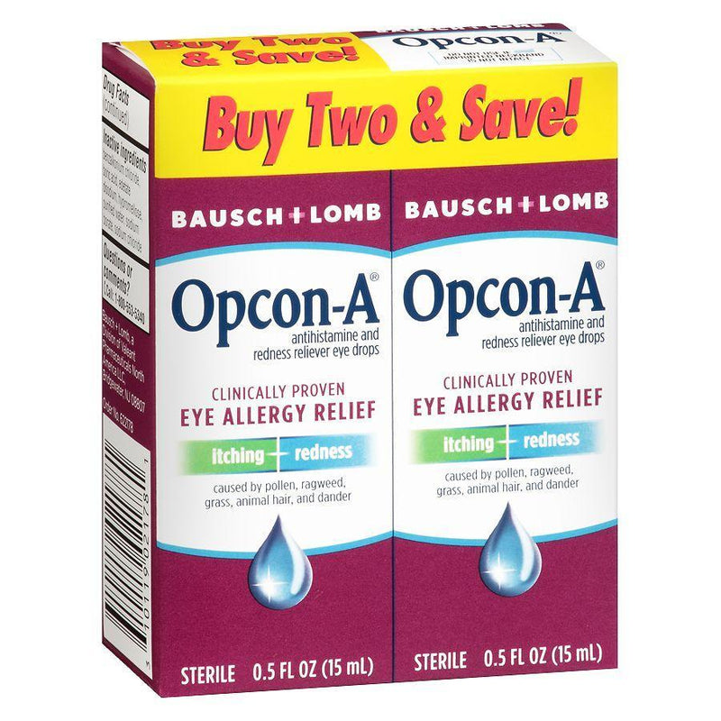 Opcon-A Opcon-A Eye Allergy Relief Drops, Twin Pack, 15 Ml Eye Drops & Lubricants