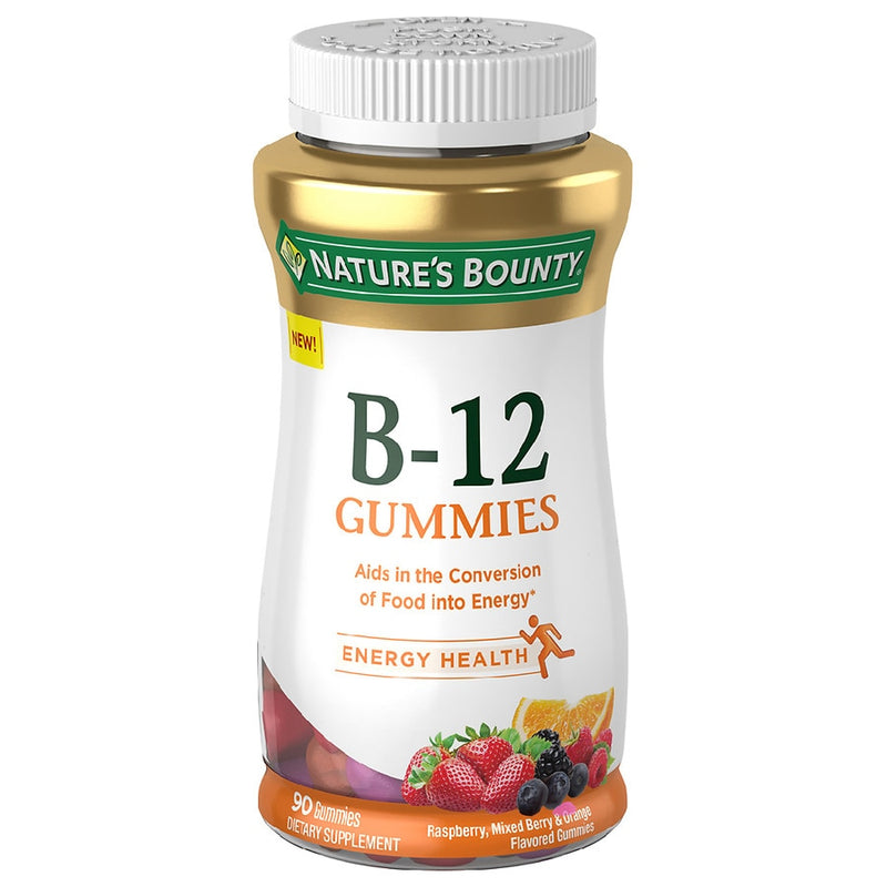 Nature's Bounty Nature's Bounty Vitamin B 12, Gummies, Raspberry, Mixed Berry & Orange Flavored Vitamins & Supplements