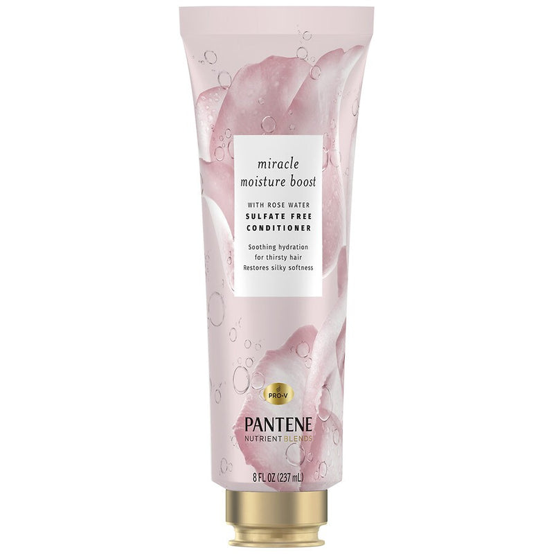 Pantene Nutrient Blends Pantene Nutrient Blends Miracle Moisture Boost Rose Water Conditioner For Dry Hair, Sulfate Free Shampoo & Conditioner