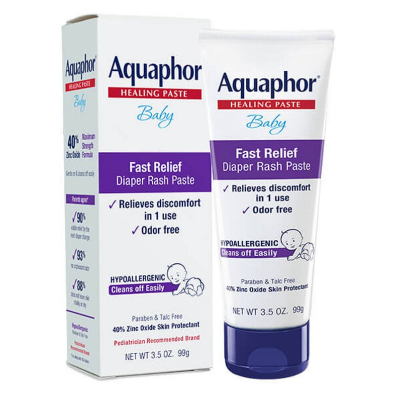 Aquaphor Aquaphor Baby Fast Relief Diaper Rash Paste 3.5 Oz Baby & Toddler Diaper Covers