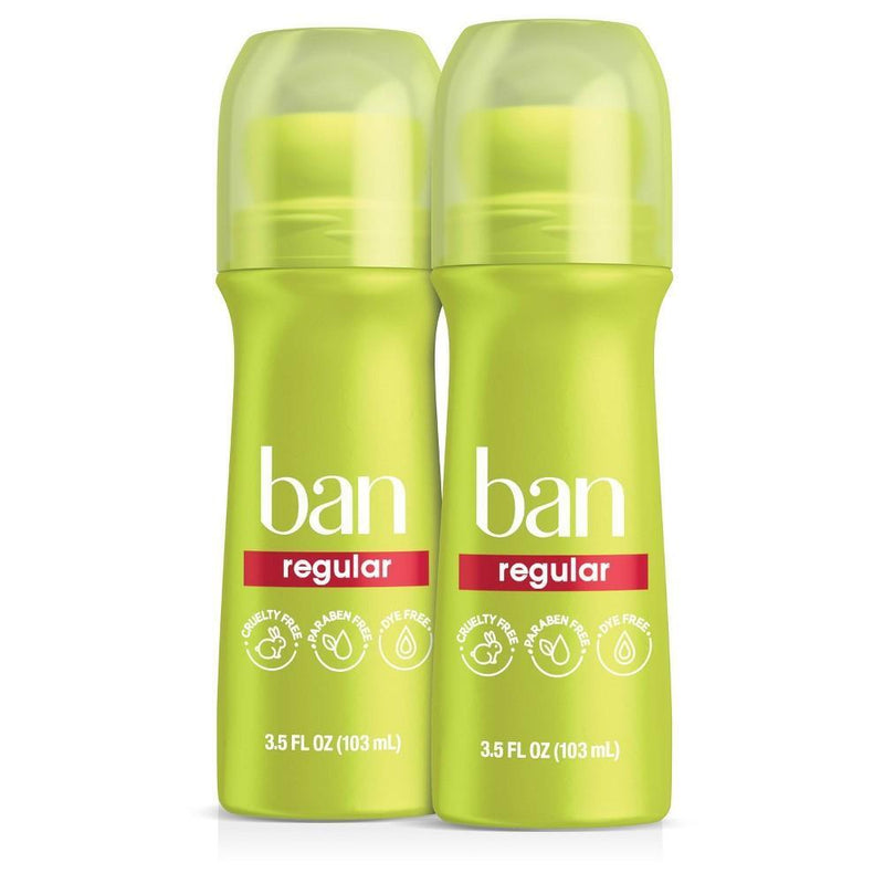 Ban Ban Regular Antiperspirant Roll-On Deodorant - 3.5oz/2pk Deodorant Yellow Green