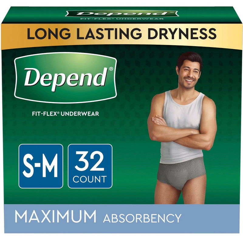 Depend Depend FIT-FLEX Incontinence Underwear For Men - Maximum Absorbency - Gray Underwear