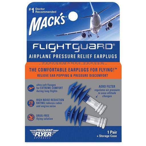 Mack's Mack's Flightguard Airplane Earplugs Ear Plugs Pressure Relief Earplugs