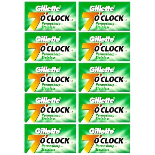 Gillette 7 O'clock Super Stainless Double Edge Razor Blades - 20x5 Pack