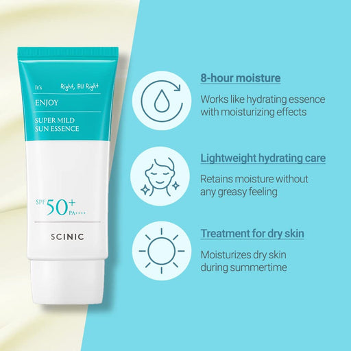 AsiaBeautyMall SCINIC Enjoy Super Mild Sun Essence SPF 50+ PA++++ Sunscreen