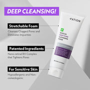 AsiaBeautyMall Fation NOSCA9 Deep Pore Cleansing Foam Face Cleanser Gray