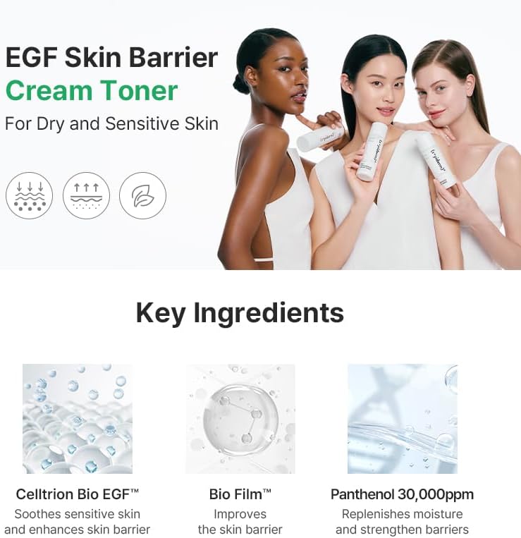AsiaBeautyMall Z+PIDERM ECF Skin Barrier Cream Toner Toner Lotion White Smoke