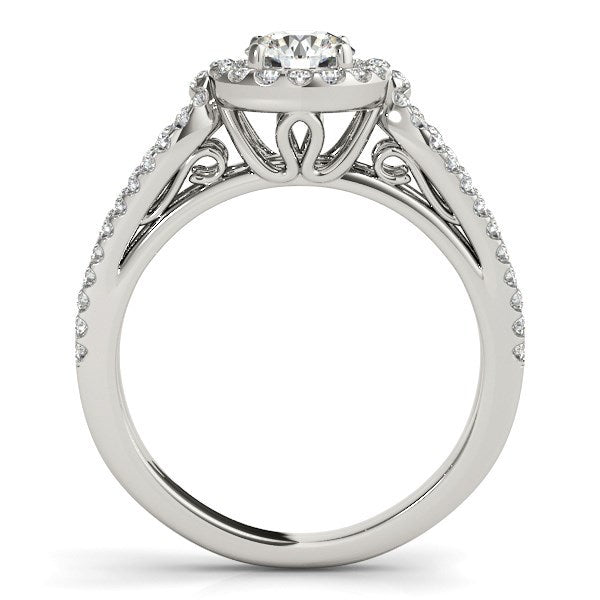 Bids.com 14k White Gold Diamond Engagement Ring with Teardrop Split Shank (7/8 cttw) Rings