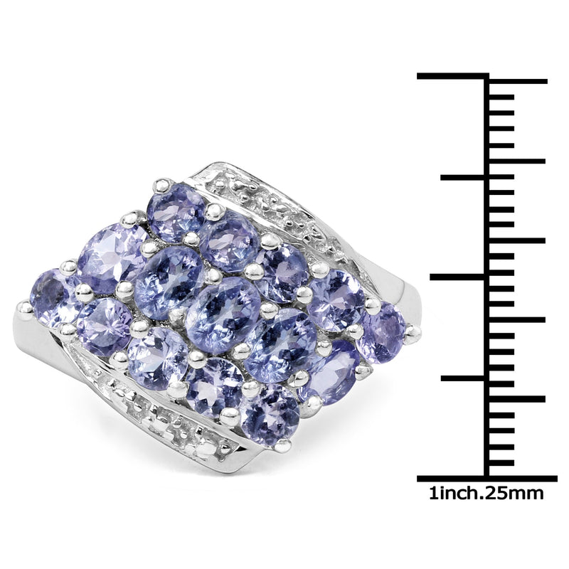 Bids.com 1.85 Carat Genuine Tanzanite .925 Sterling Silver Ring Rings