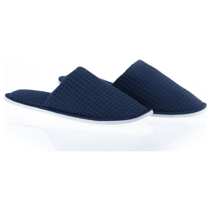 Amenities Depot Disposable Guest Slippers (5 Pairs, Navy Blue And White)