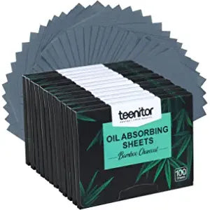 Mill's Beauty Supply Oil Absorbing Sheets, Bamboo Charcoal Facial Cleanser