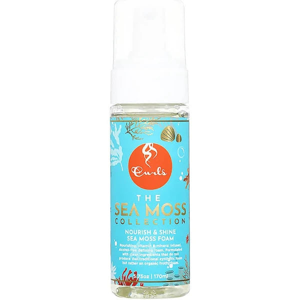 Mill's Beauty Supply Curls Nourish and Shine Sea Moss Foam - Blueberry Hair Styling Mousse
