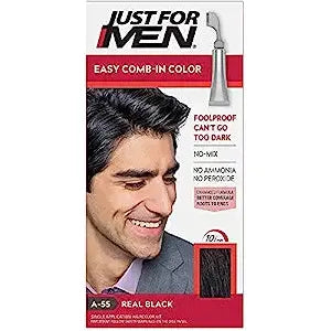 Just For Men Just For Men AutoStop Foolproof Haircolor, Real Black A-55, 1 ea / 1.2 Oz Hair Color