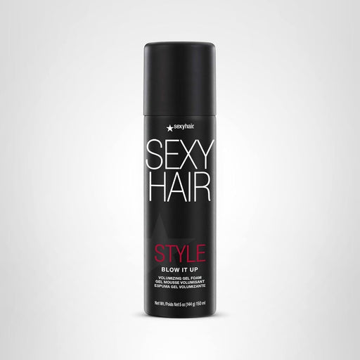 VIP Extensions Sexy Hair Style Sexy Hair Blow It Up Gel Foam, 5 Shine / 7 Hold, 5 oz Mousse White Smoke