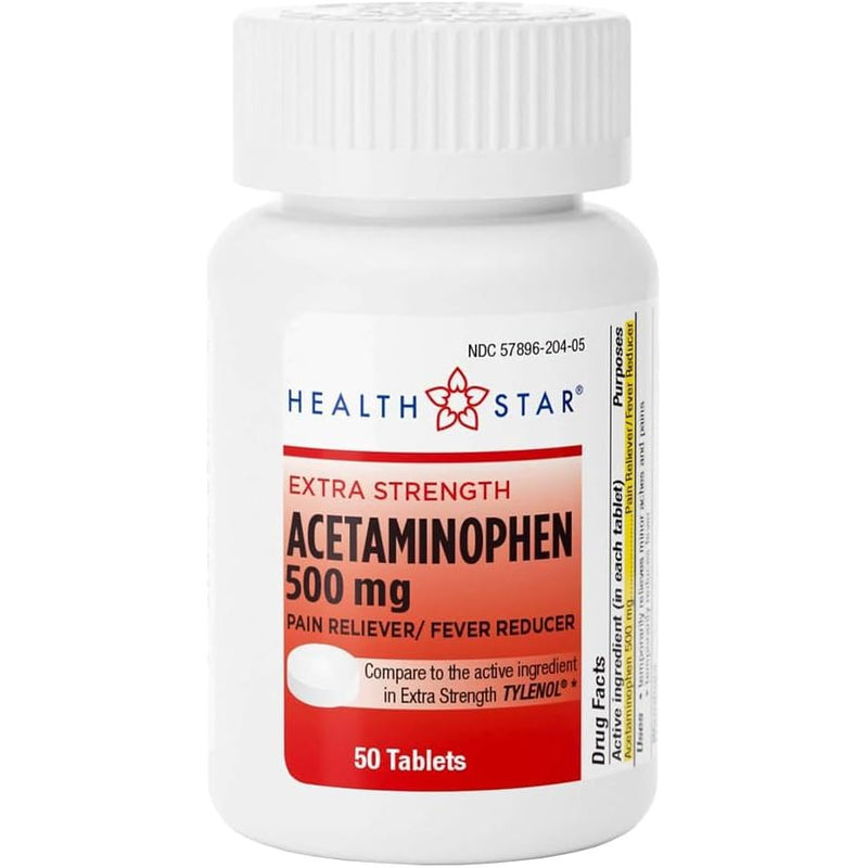 Tylenol Geri-Care® Acetaminophen 500 mg Extra-Strength Tablet, 50 EA Medicine & Drugs