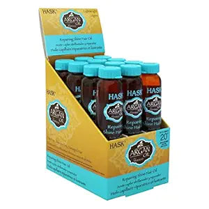 Hask Hask Argan Oil Repairing Shine Hair Oil 12x 0.62 Oz Hair Styling White Smoke