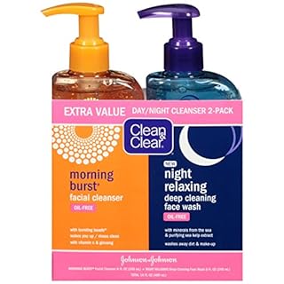 Clean & Clear Clean & Clear Day and Night Acne Face Wash Oil-Free 8 fl oz (2 Pack) Skin Care